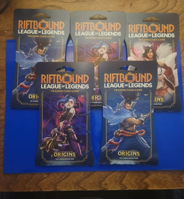 RIFTBOUND ORIGINS LEAGUE Of Legends TCG English Sleeved Booster Pack 5 ...