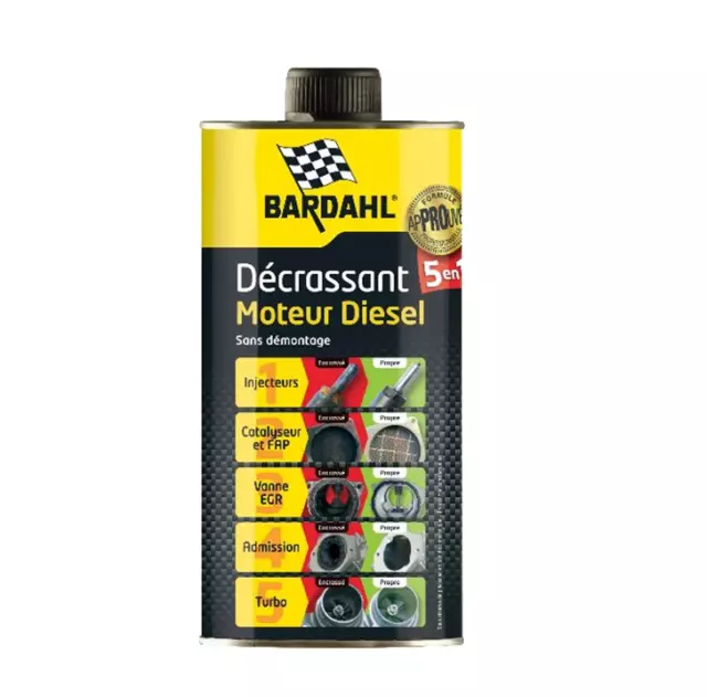 Décrassant Moteurs Diesel  5 En 1 Injecteur EGR Catalyseur Turbo Bardahl  500ml