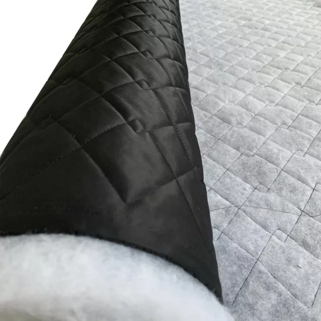 BLACK QUILTED FABRIC BREATHABLE Waterproof Soft Jackets Pet Clothing Dress 150CM