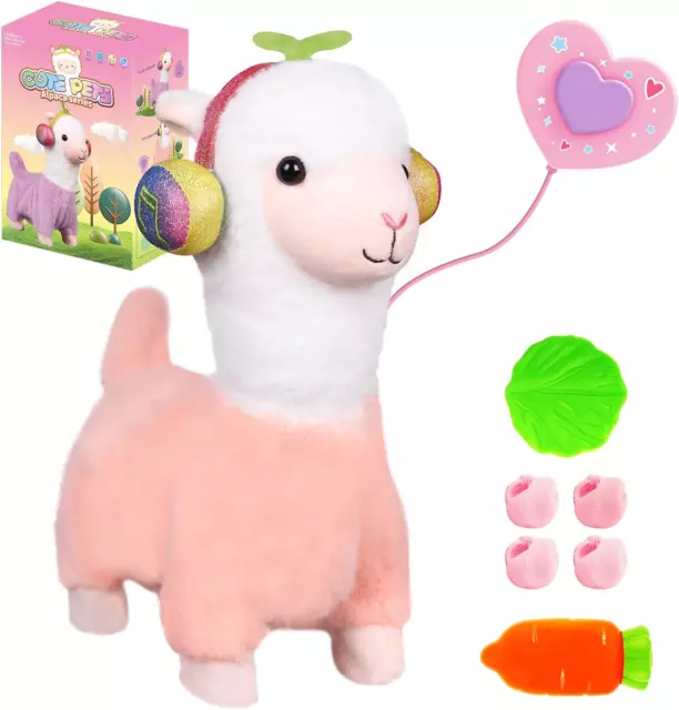 Walking Alpaca for Kids, Touch and Voice Controlled Remote Control Animal wit...