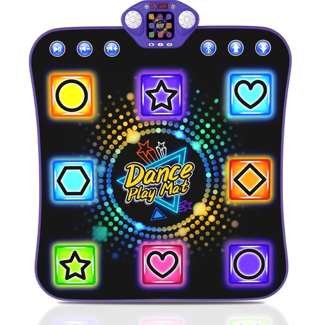 Dance Mat - 8 Buttons Kids Light Up Dancing Mat 27 Challenge Levels Bluetooth...