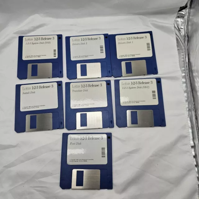 Lotus 123 Release 3 7 Disco 3,5" Floppy 1989 Software Raro Informatica Vintage