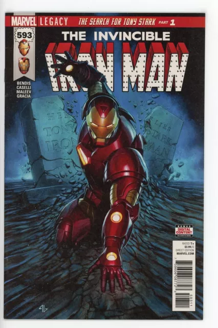 INVINCIBLE IRON MAN #593 NEAR MINT 2017 ADI GRANOV COVER 1st PRINT MARVEL b-213