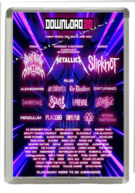 Download Festival 2023 Fridge Magnet Jumbo 90mm x 60mm Size