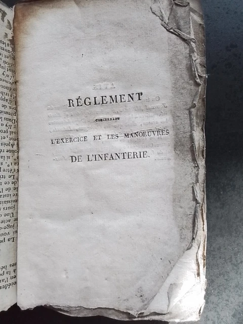 Règlement Sur L'exercice Et Les Manoeuvres De L'infanterie Belge - Livre Militaire Ancien 1843