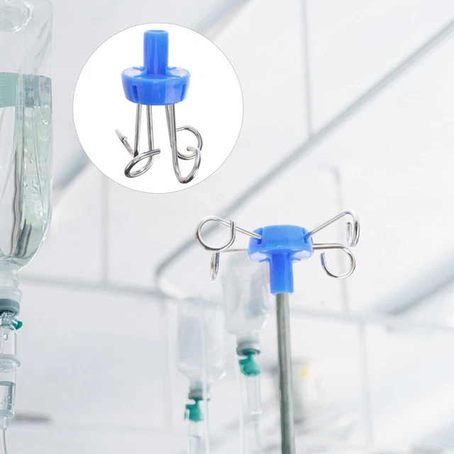3 Pcs Infusion Stand Hooks Drip Bag Stainless for Steel Bracket