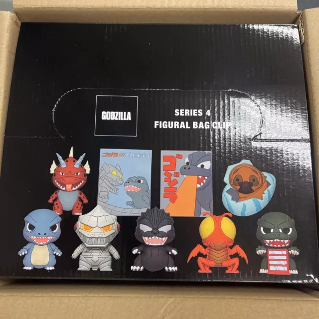 Godzilla 3D Figural Foam Bag Clip Classic Series 4 Mystery Box [24 Packs]