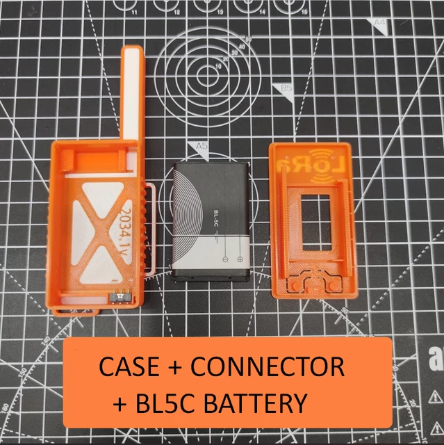 CASE FOR HELTEC ESP32 LoRa V3 with BL-5C LiPO Battery. MESHTASTIC UK ...