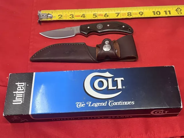 Colt CT17 Ridge Runner Fixed Blade Knife W/ Original Leather Sheath NIB NOS