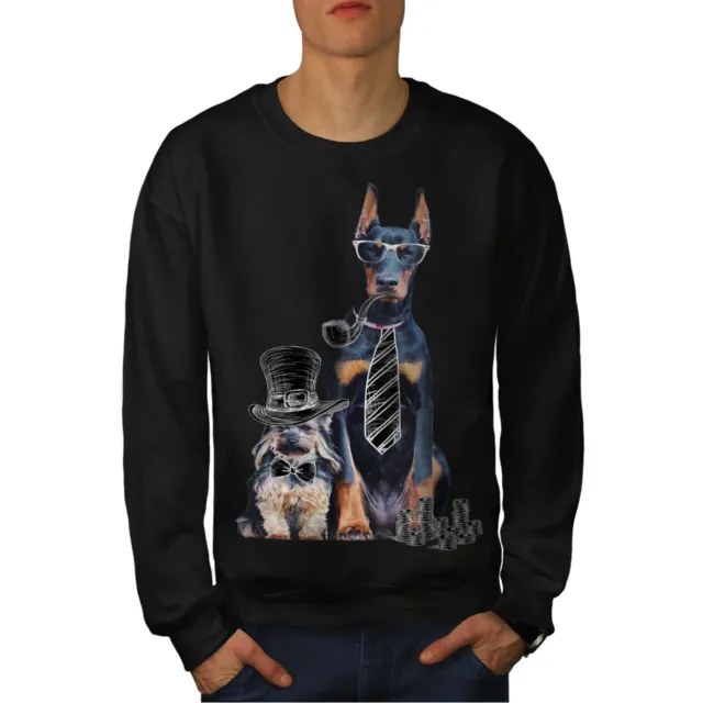 Wellcoda Sir Cute Funny Dog Mens Sweatshirt, Puppy Casual Pullover Jumper
