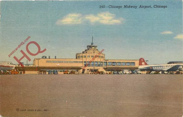 Picture Postcard-:CHICAGO MIDWAY AIRPORT