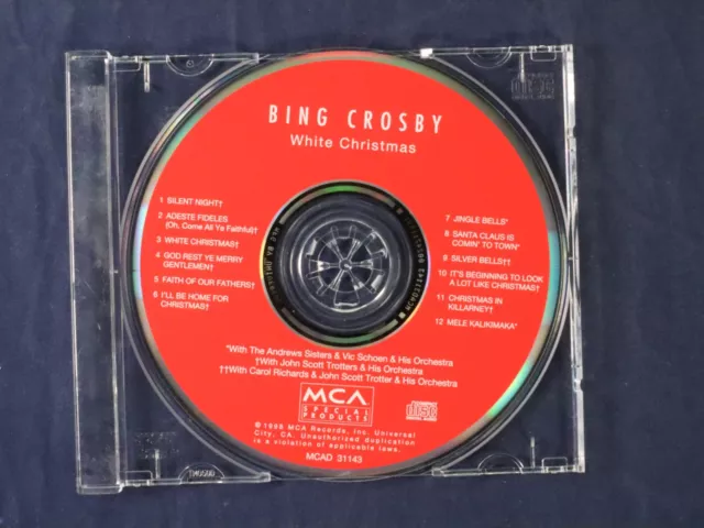 White Christmas [MCA] by Bing Crosby {CD Disc Only No Tracking}