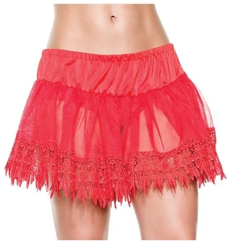 Leg Avenue RED Lace Teardrop Petticoat Skirt NEW Crinoline Womens One Size 8999S