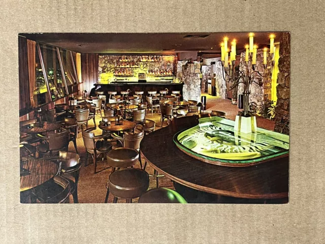 Postcard Portland Oregon Hilton Hotel Canlis Restaurant Bar Lounge Vintage OR PC