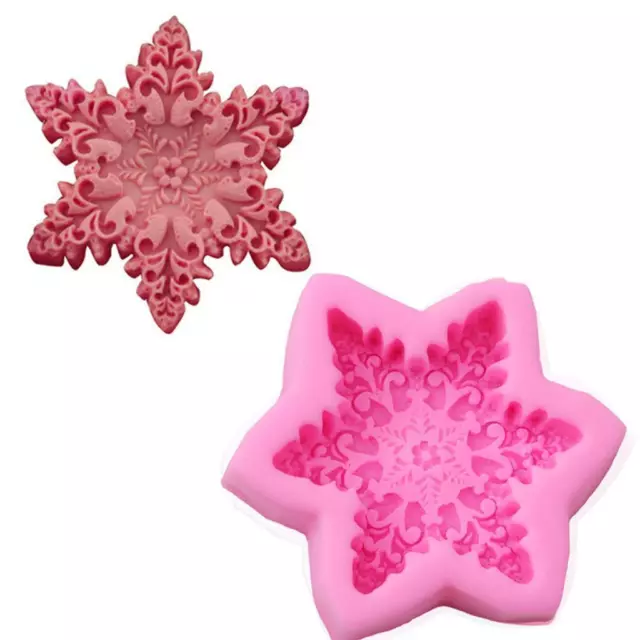 Stampo In Silicone 3D Fiocco Di Neve, Cioccolato, Caramelle, Sapone, Torta,