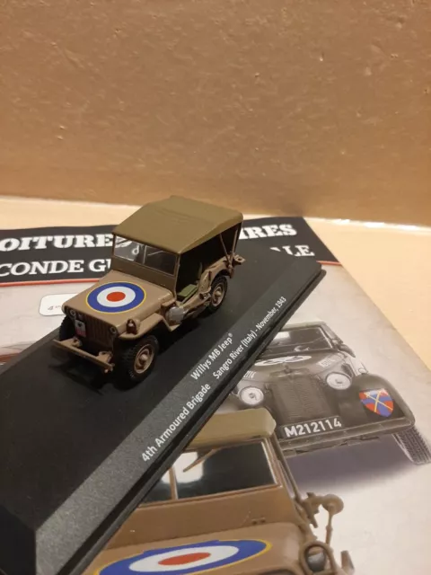 JEEP WILLYS MB , Italie nov 1943 au 1/43 véhicule militaire altaya