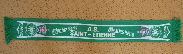 Echarpe As Saint Etienne Duarig Les Verts supporter Retro vintage Echarpe As Saint Etienne Duarig Les Verts supporter Retro vintage
