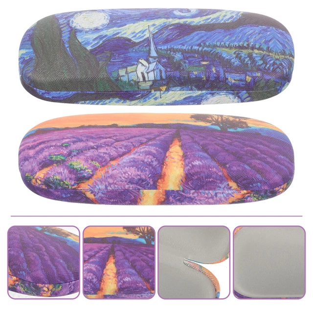 2 pz custodia occhiali da sole pittura ad olio borsa per occhiali da sole da viaggio esterna