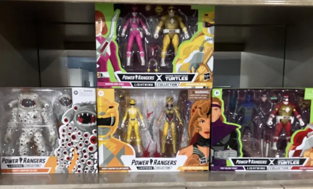 Hasbro Power Rangers Lightning Collection TMNT Crossover - Lot of 4 Set Bran New