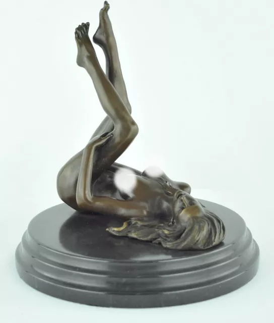 Statue Sculpture Dancer Sexy Pin-up Art Deco Style Art Nouveau Style Bronze