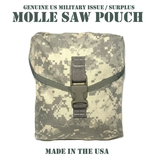 New Us Army Military Issue Acu Molle 200 Round Saw Ammo Pouch Gp First Aid Ifak