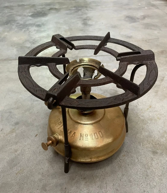 Ancien Réchaud Primus N°100 En Laiton - Kérosène - Suède Vintage