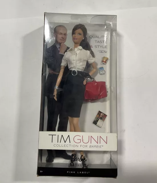 2012 Mattel Tim Gunn Barbie Collection Brunette Model Muse Pink Label NRFB W3478