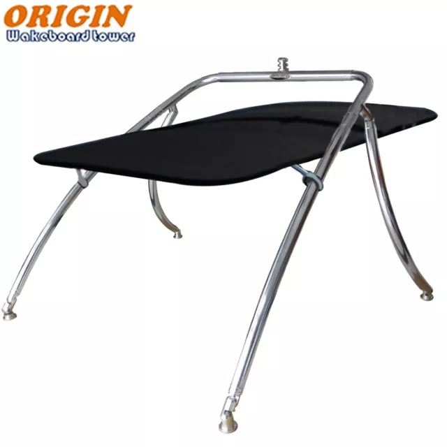 Origin Advancer Boat Wakeboard Tower Polished Plus Flat Tower Bimini Top