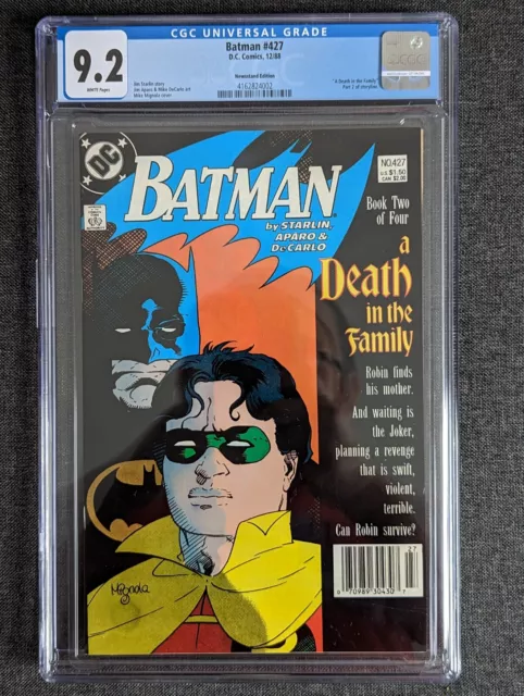 Batman #427 CGC 9.2 (cracked case) Part 2 of Death in the Family | DC Newsstand
