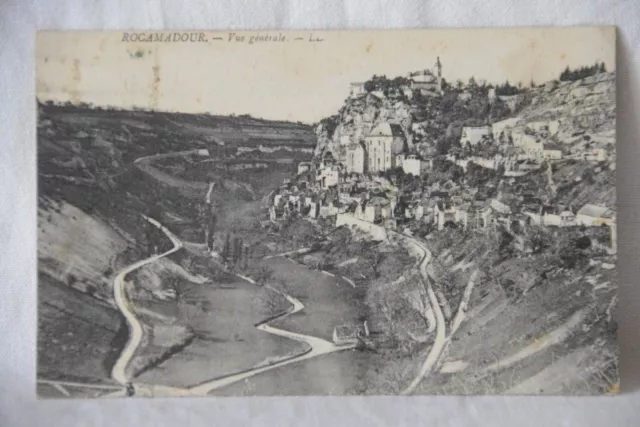 Cpa carte postale Rocamadour (Lot) vue générale 1923