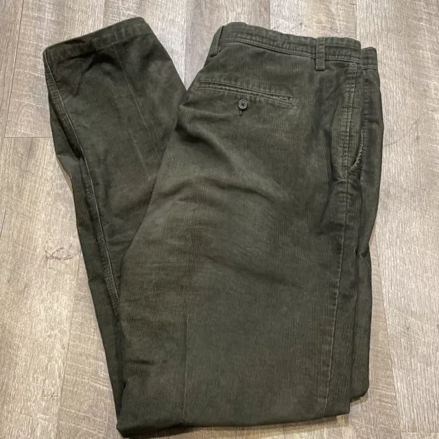 Cutter & Buck Men's Size 42T Chino Corduroy Black Cotton Flat Front (42x36)