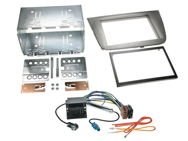Set di installazione doppio DIN autoradio per Seat Altea Altea XL Toledo antracite