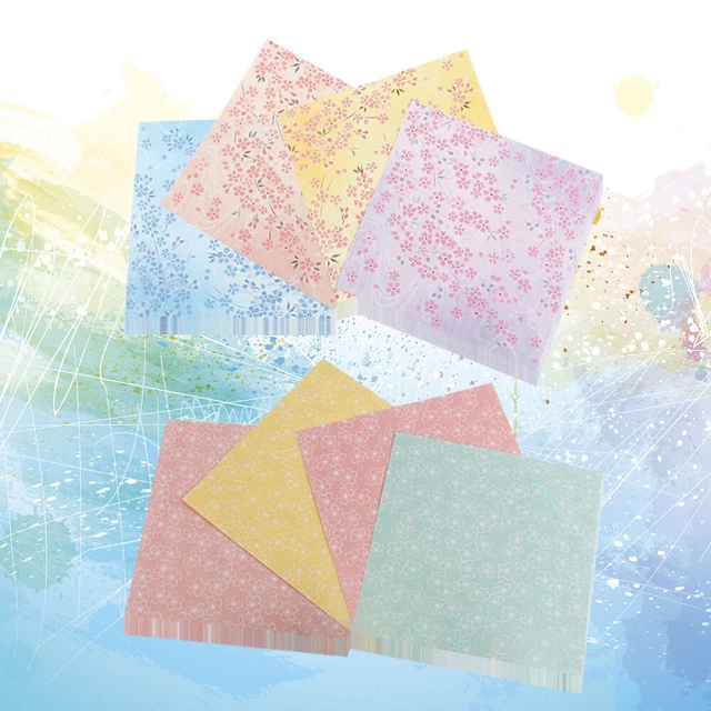 120 Pcs Kind Doppelseitiges Origami-Papier Origamipapier Blumen-Origami-Papier