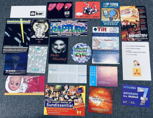 Rave Flyer Bundle x 20 Ministry Tilt Godskitchen Sundissential + Wobble 90s Y2K*