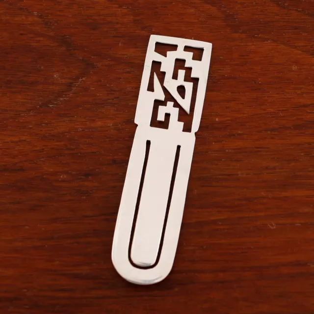 Taxco Maker Mexican Modernist Sterling Silver Bookmark Openwork No Monogram