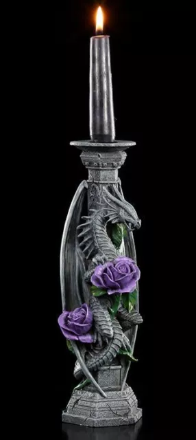 Dragon Candle Holder - Dragon Beauty By Anne Stokes - Fantasy Deco