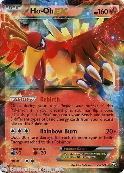 Ho-Oh EX FULL ART ULTRA RARE 121/122 Pokemon XY BREAKpoint TCG Holo 2016