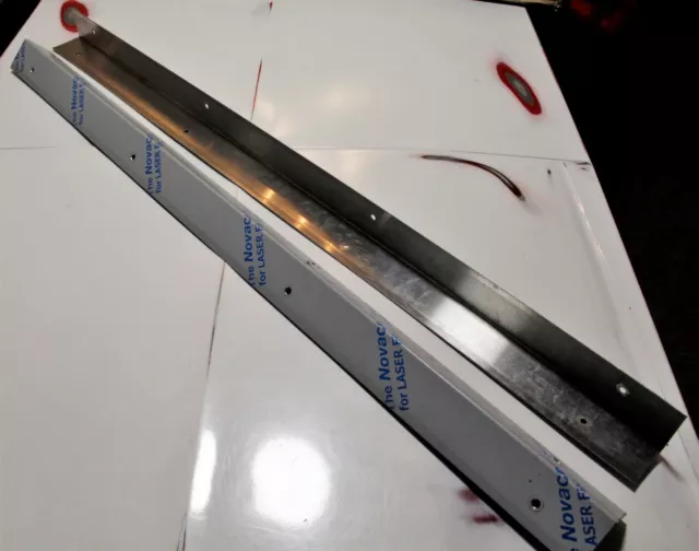 LOT of 2 - 2 1/2" x 2 1/2" x 48" Stainless Steel Corner Guards 16 Gauge, w/ Hug