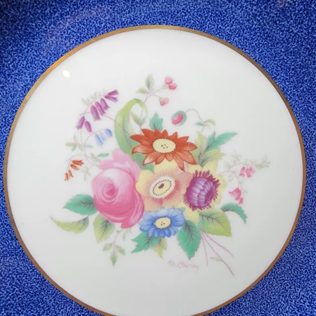 Coalport China-Schüssel mit Griff - blau & weiß Blumenmuster 2