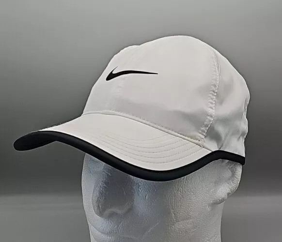 Nike Featherlight Dri-Fit Running Adjustable Strapback Hat White AeroBill Cap