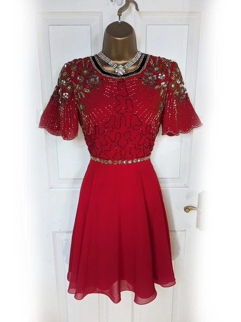 BNWT RED EMBELLISHED sleeveless stunning Virgos lounge mini dress size 12  52.69 - PicClick UK