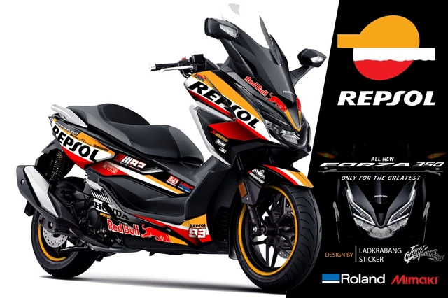 Graphics Decal Kit Wrap Compatible with Honda Forza 350 2020/ Repsol