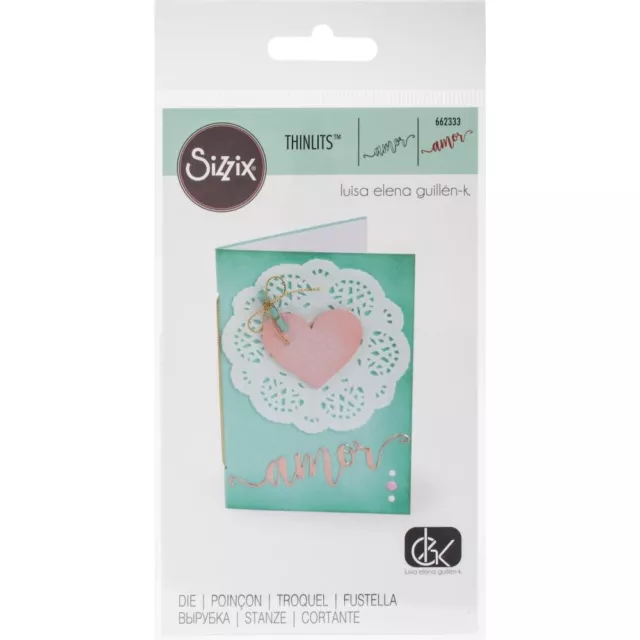 Sizzix Thinlits Die By Luisa Elena Guillen - Amor (Love) 2