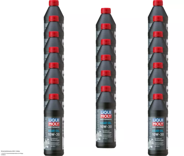 20x Liqui Moly Moto Équipement Huile 10W-30 de Transmission Api GL4 1L