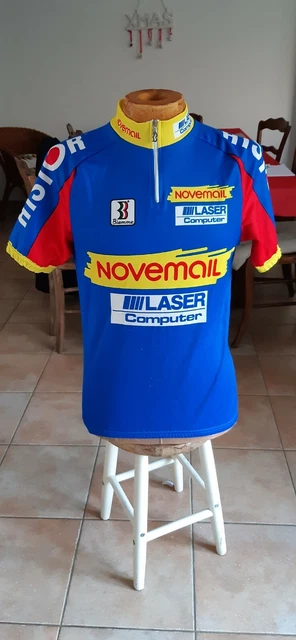 Maillot De Cyclisme Vintage Novemail Laser Biemme Team – Taille L – Occasion – Style Rétro