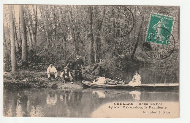 CHELLES - Seine & Marne - CPA 77 - Dans les Iles, le lazy - canoeing