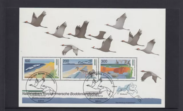 GERMANY - 1996 Western Pomerania NATIONAL PARK  minisheet bloc VFU