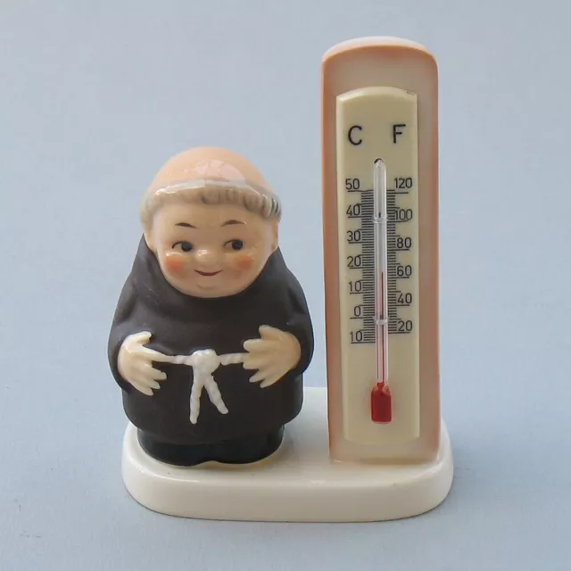 Goebel Friar Tuck Monk w/ Thermometer Figure KF 56 W. Germany Vintage