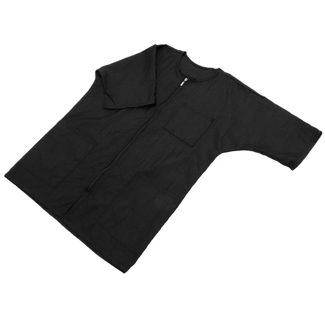 Barber Hairdressing Smock Short Sleeve Cutting Kits Print Hairdresser Zipper