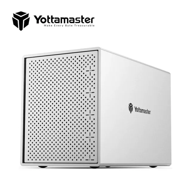 Yottamaster 5 Bay RAID TypeC Hard Drive Enclosure External SATA For 2.5/3.5" HDD